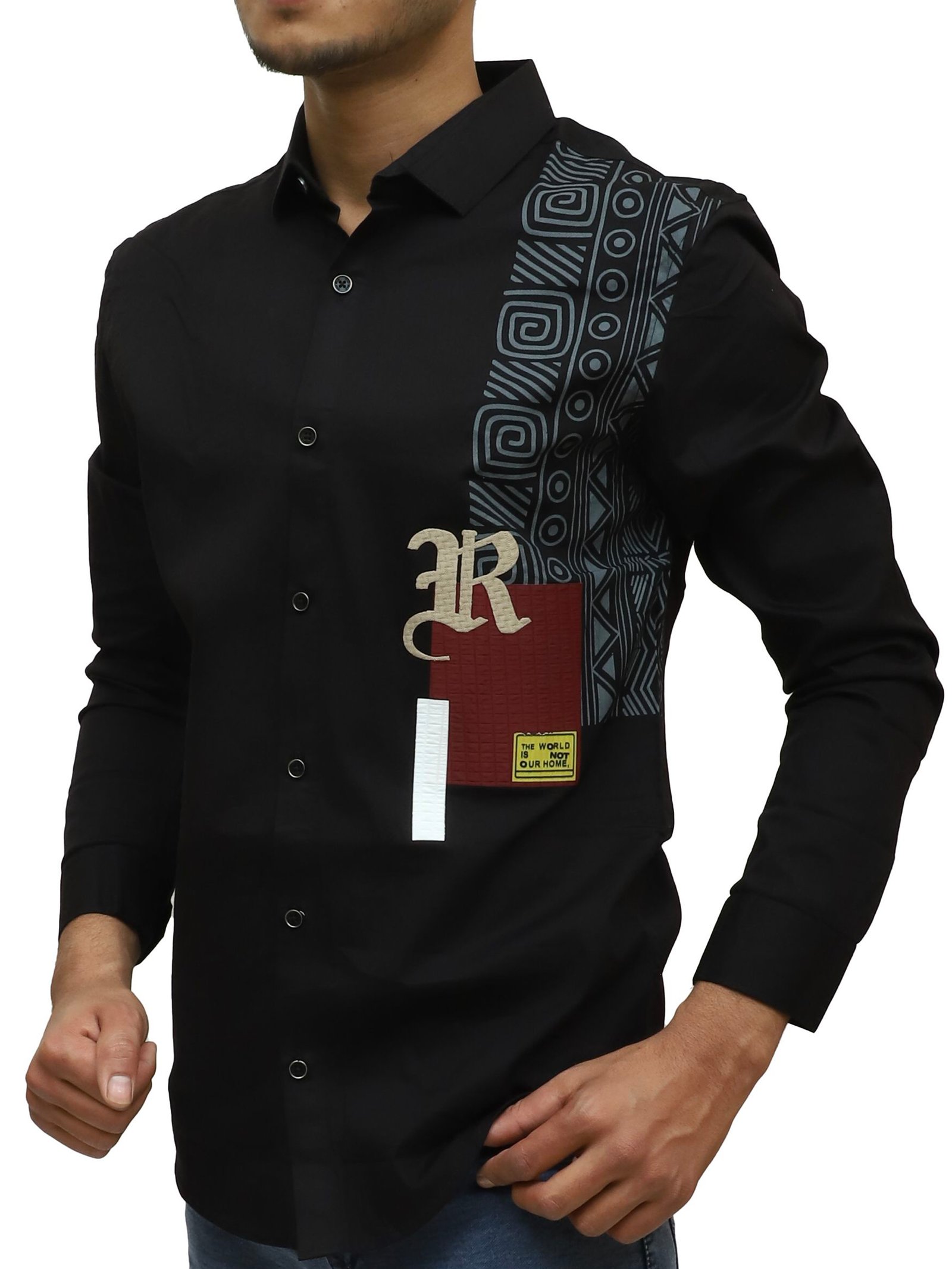 Urban Affair Handpainted Cotton Shirt. 